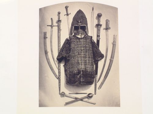 Display of arms and equipment, Armoury, Tsarskoye Selo (now Pushkin), Russia