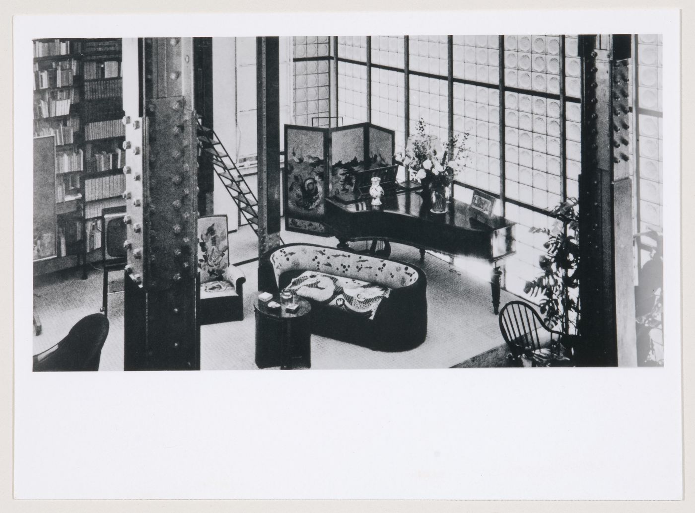 Interior view of La Maison de verre, Paris, France