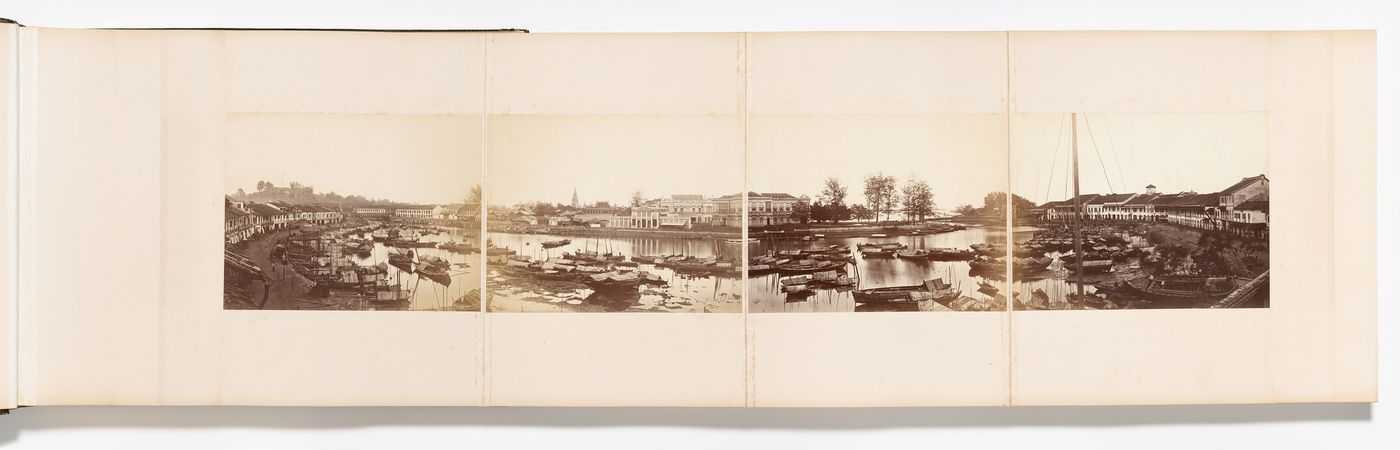 Panorama of the Boat Quay and the Singapore River, Singapore