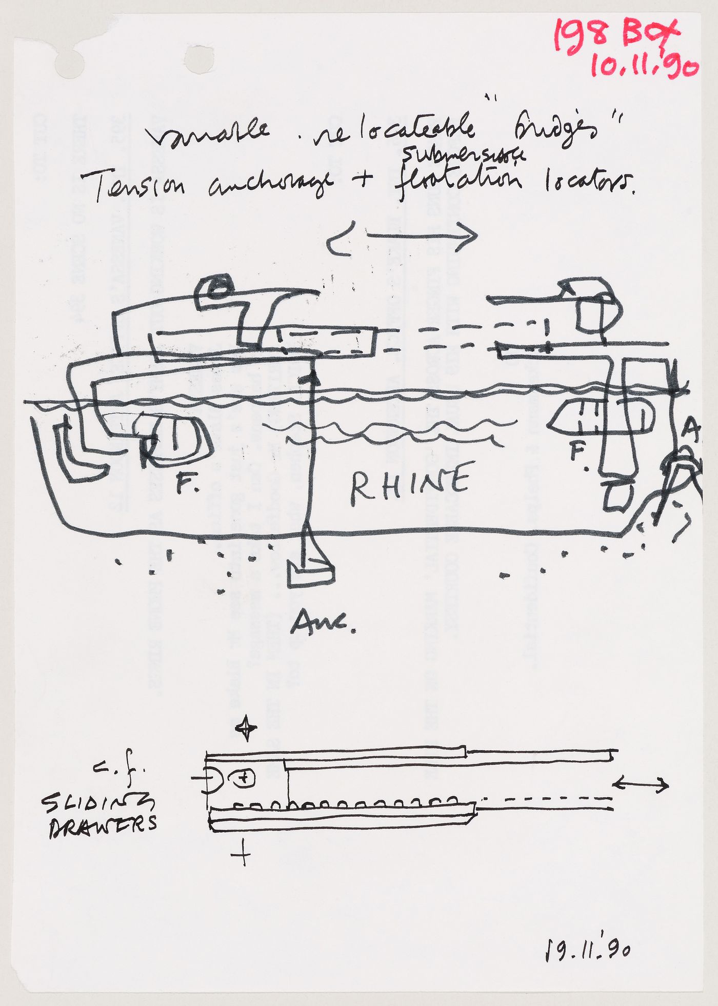 Stratton: conceptual sketch for variable, relocatable bridges