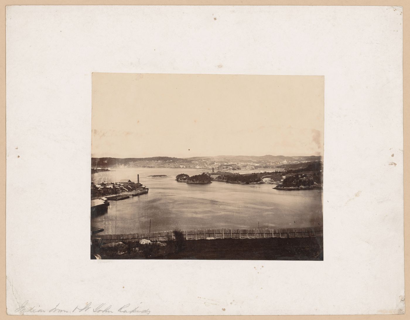 View of the old north end neighborhood of Saint John with the Saint John Rapids in the background, New Brunswick, Canada