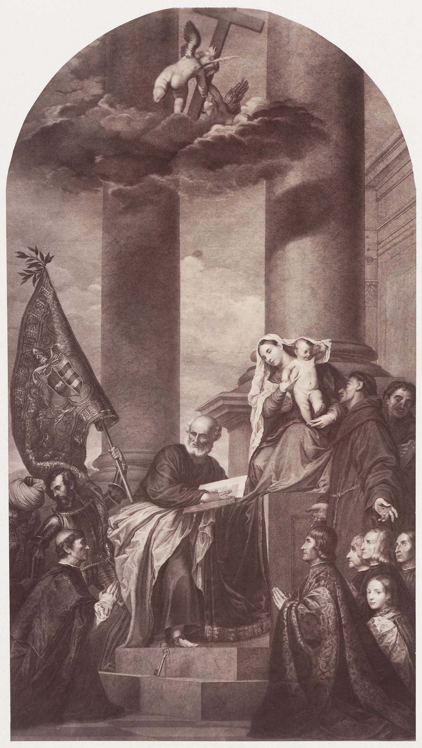 Photograph of the "Madonna di Ca' Pesaro" by Titian, Santa Maria Gloriosa dei Frari, Venice