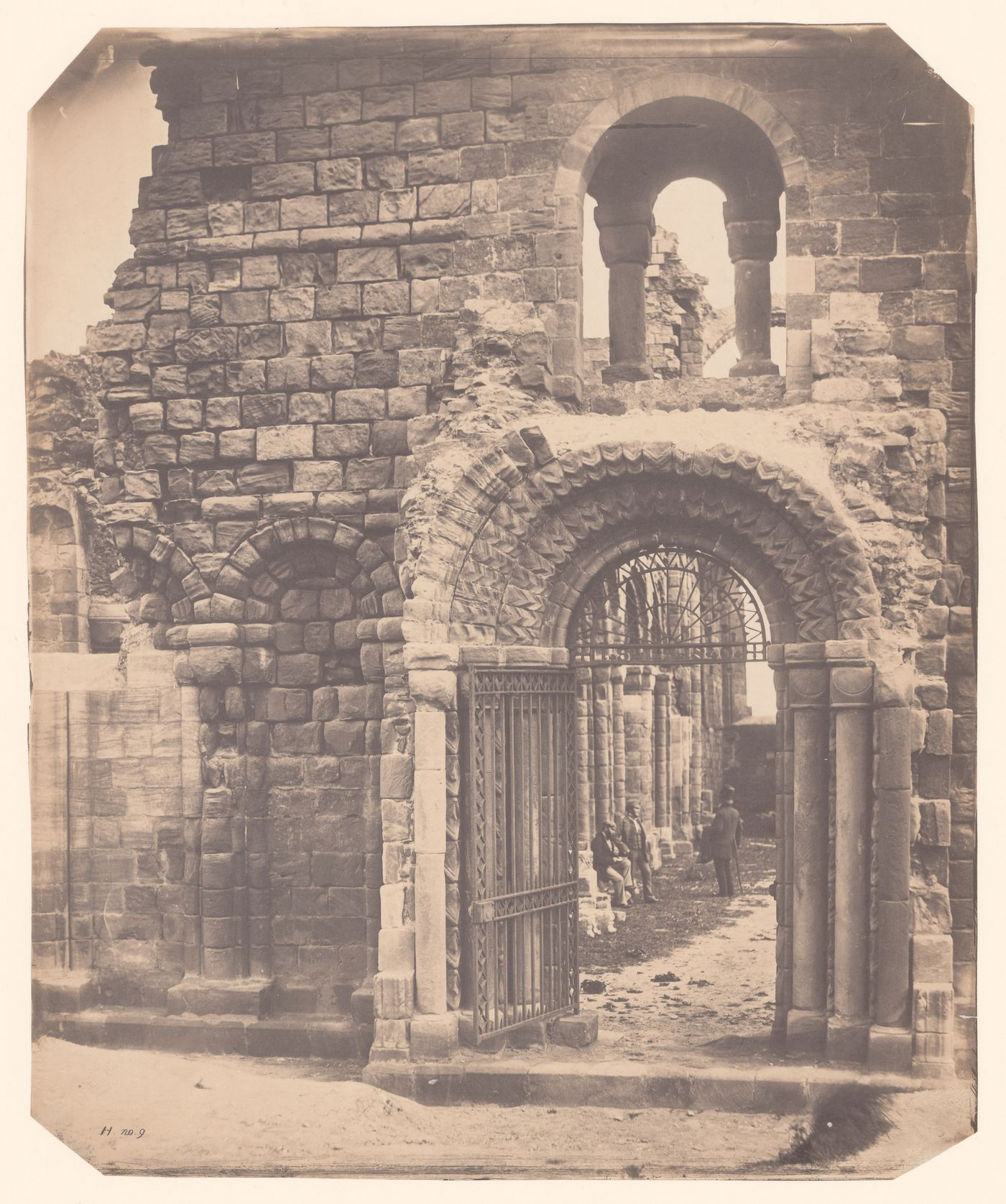 Detail of porch and surrounding area, Lindisfarne, England
