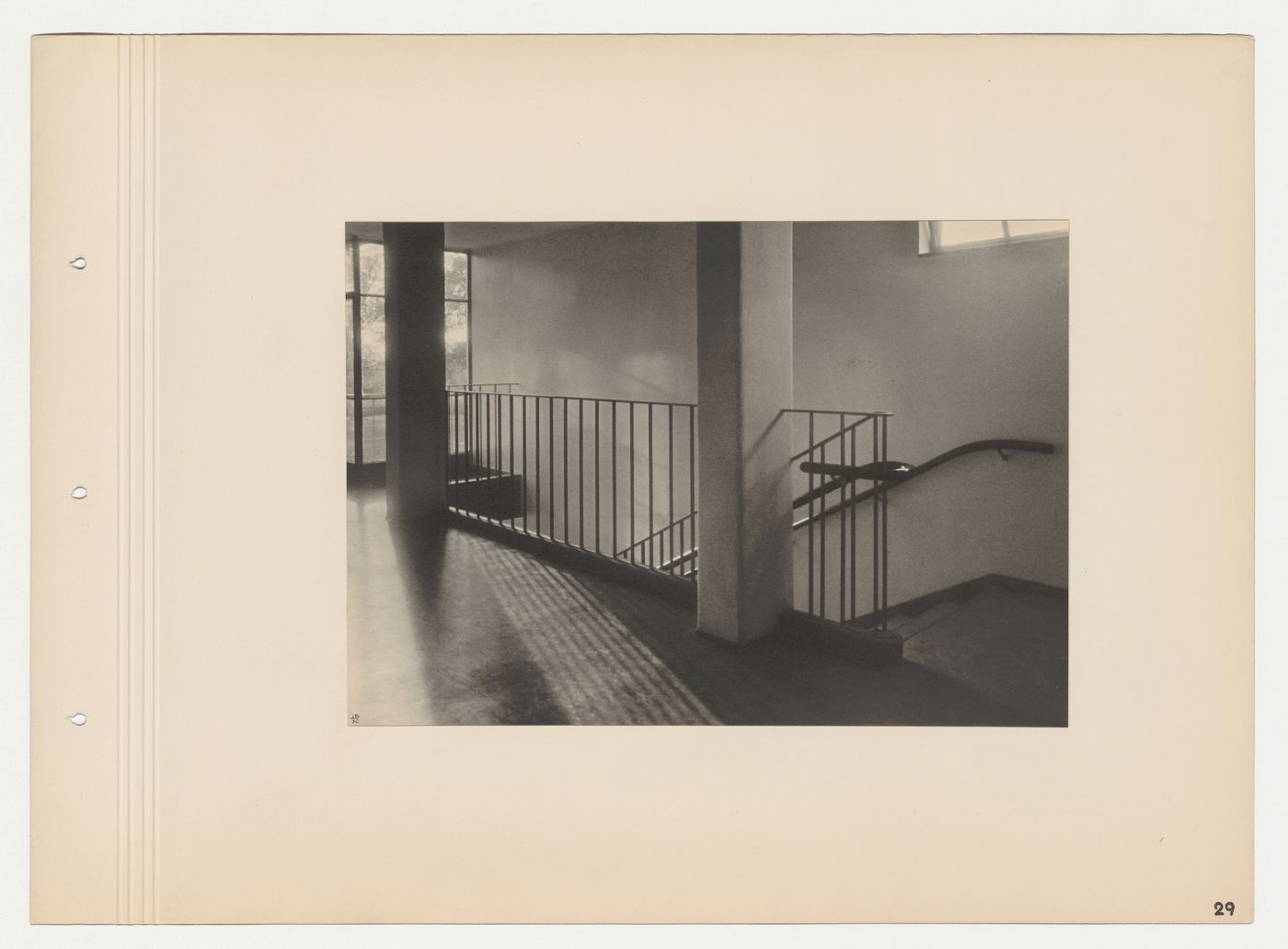 Interior view of a stairwell in the south wing of the Budge Foundation Old People's Home, Frankfurt am Main, Germany