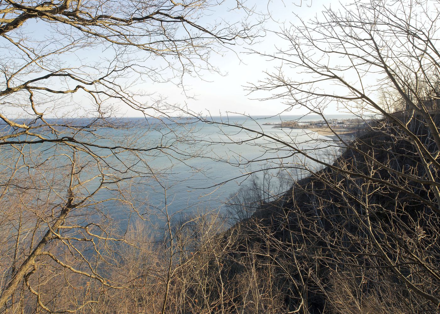 An Enduring Wilderness: View of bluffs from Cudia Park, Toronto