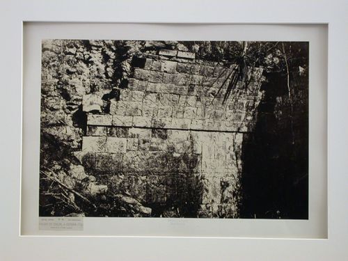 View of an interior wall of a room in the Great Ballcourt (also known as the Palace of the Circus) showing bas-reliefs, Chichén Itzá Site; Yucatán, Mexico