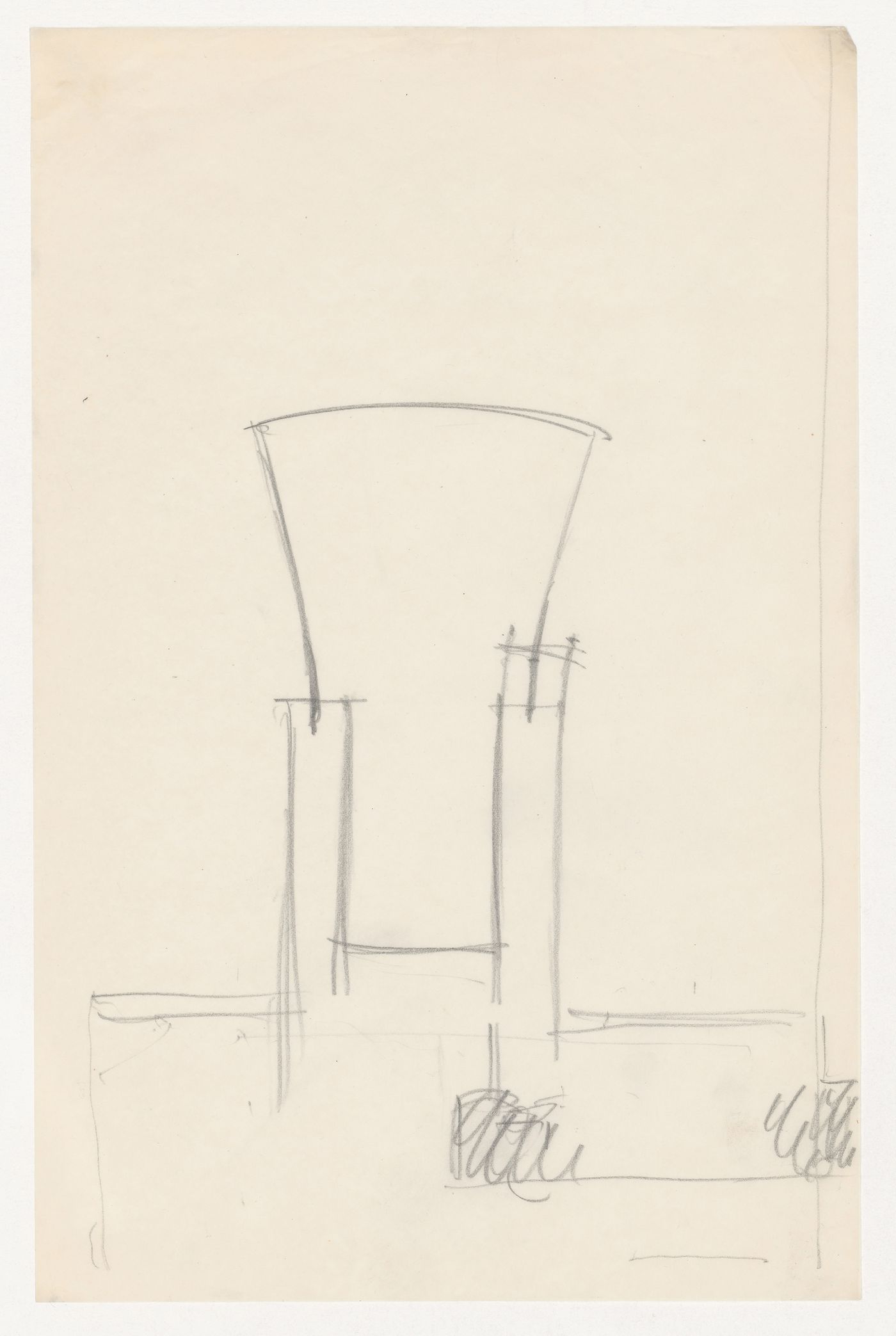 Sketch plan for an auditorium for Illinois Institute of Technology