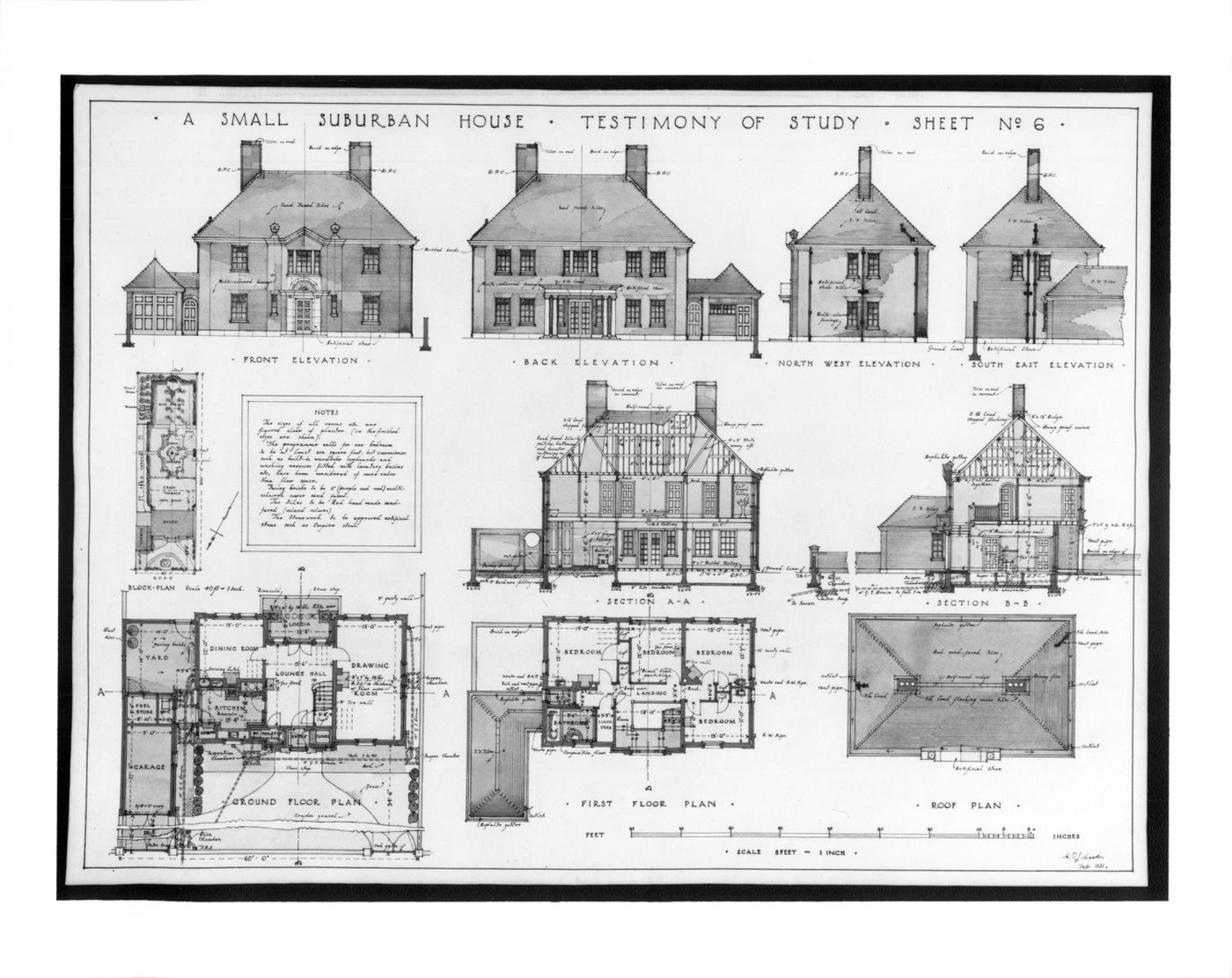 Small suburban house - Sheet No. 6