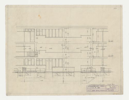 Elevation for type EO housing units, Hellerhof Housing Estate, Frankfurt am Main, Germany