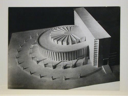 Photograph of a model for a Red Army Theater, Moscow