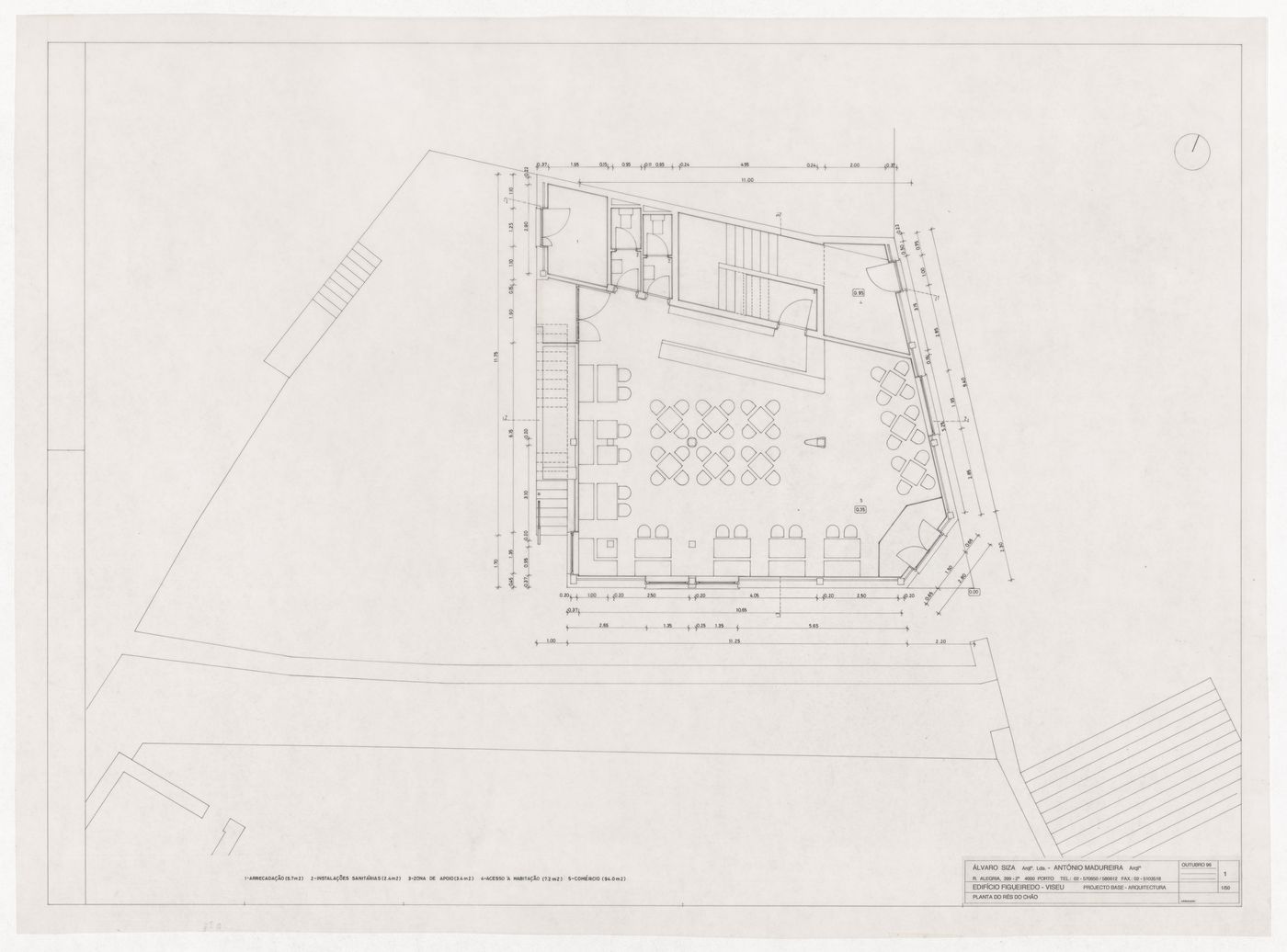 Ground floor plan for Edifício Figueiredo, Viseu, Portugal