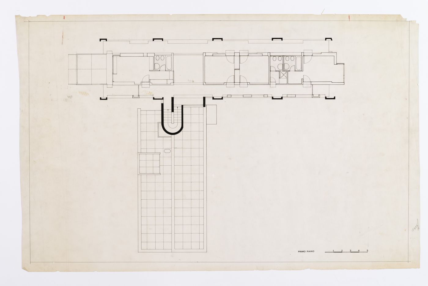 Plan for Casa Berrini, Taino, Italy