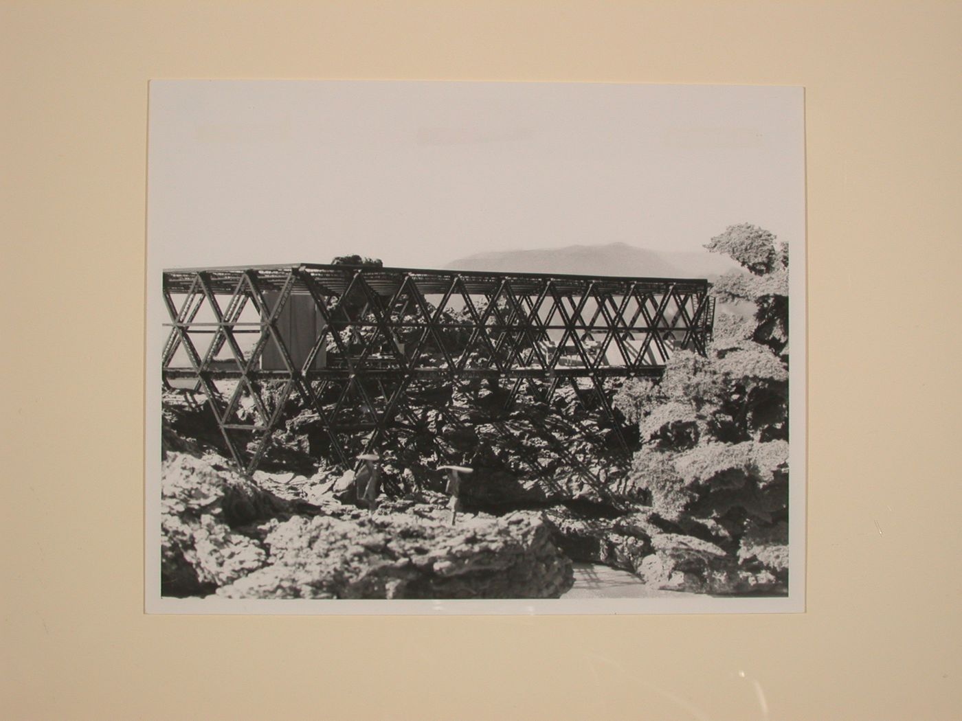 Photograph of a model for the Prefabricated House