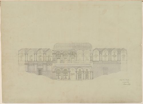 Project for an opera house for the Théâtre impérial de l'opéra: Cross section through the stairs