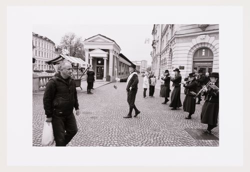 Musicians at the market, Triple Bridge, Ljubljana, Slovenia