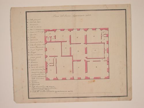 Plan for the first piano nobile