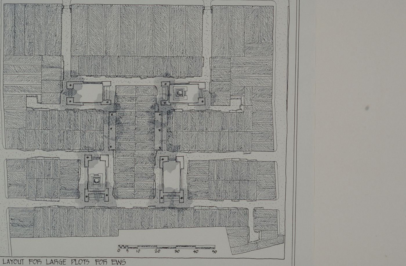 Site plan for the Aranya Housing Project, Indore, India