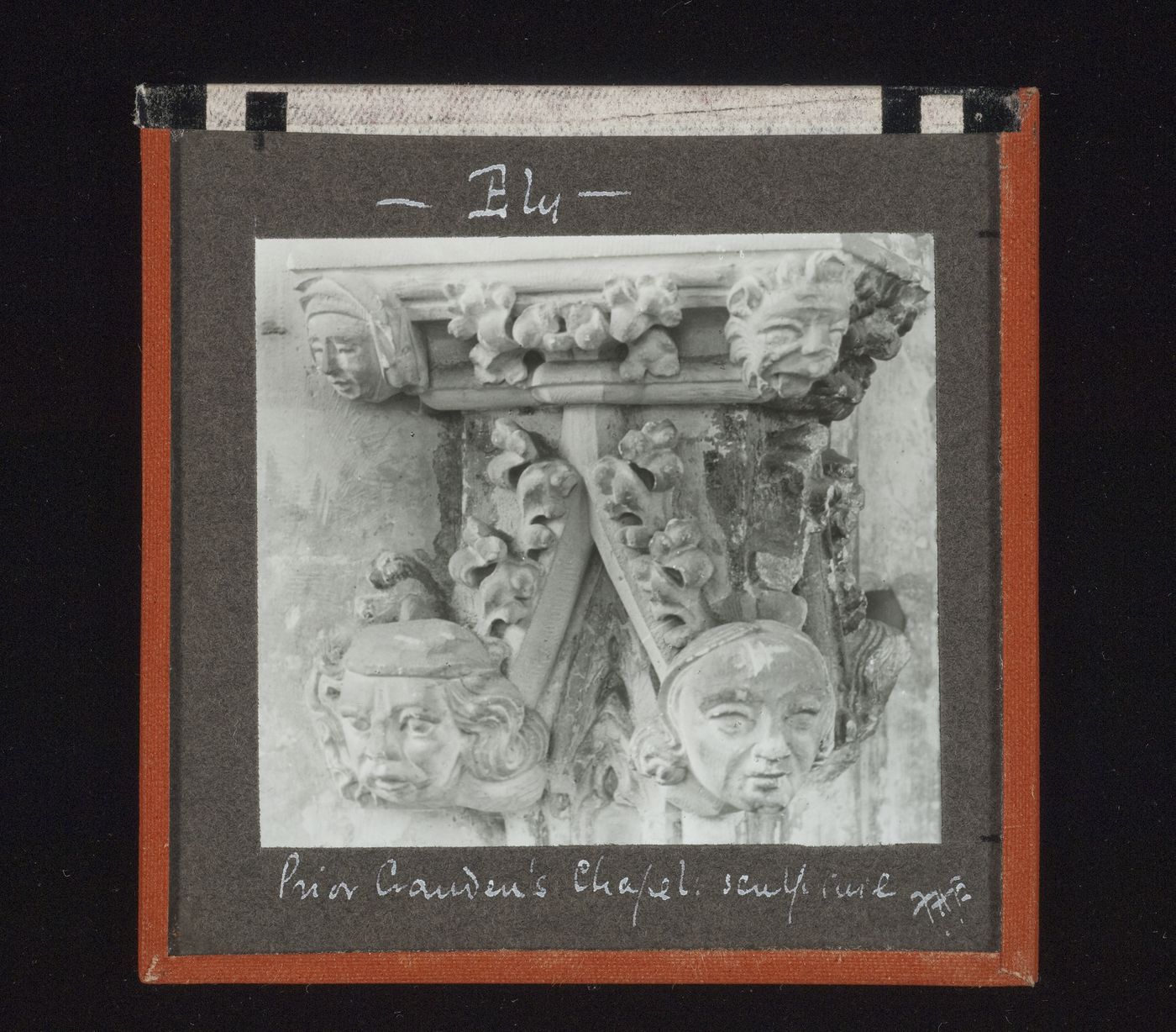 View of sculpture in Prior Crauden's chapel, Ely, Cambridgeshire, England