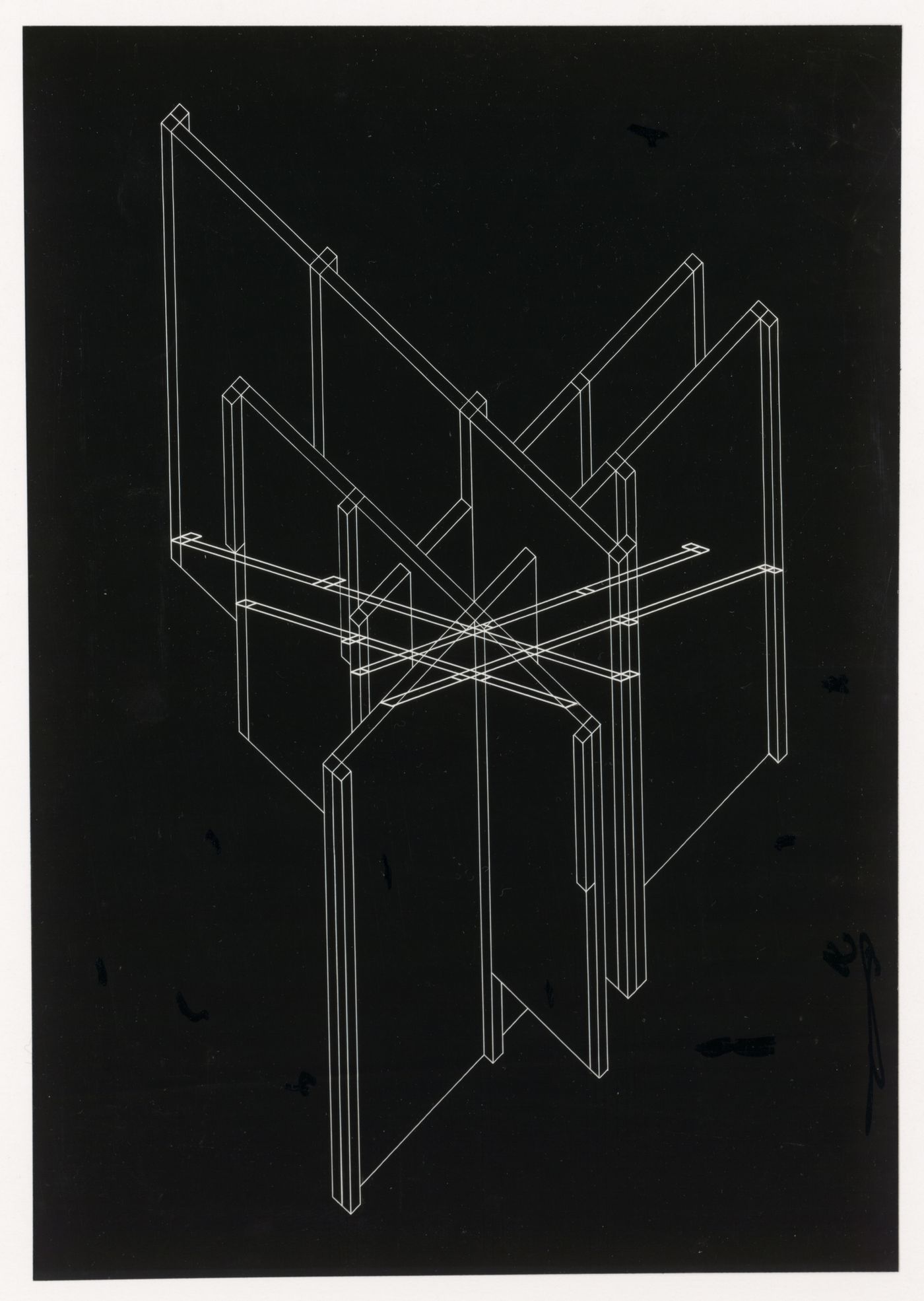 Axonometric for House VI, Cornwall, Connecticut