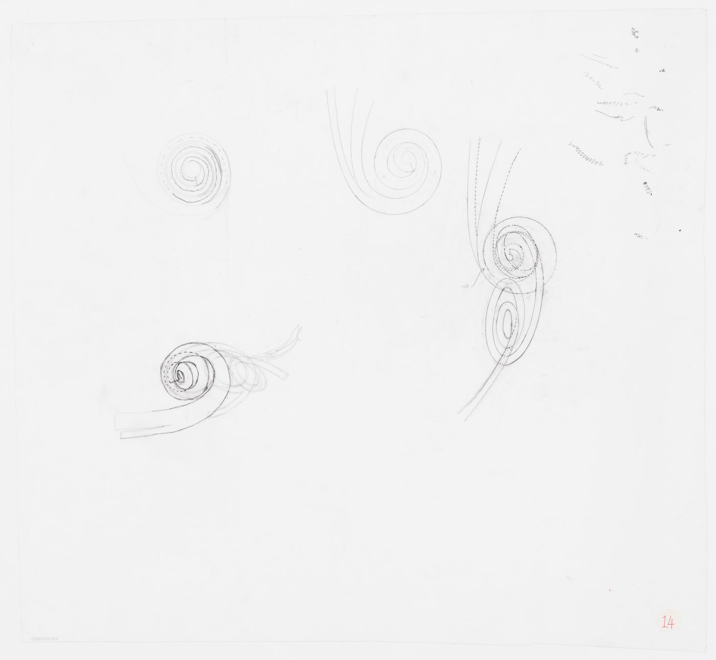 Sketch for circulation in the library store (spiral), Kansai-Kan of the National Diet Library, Seika, Japan