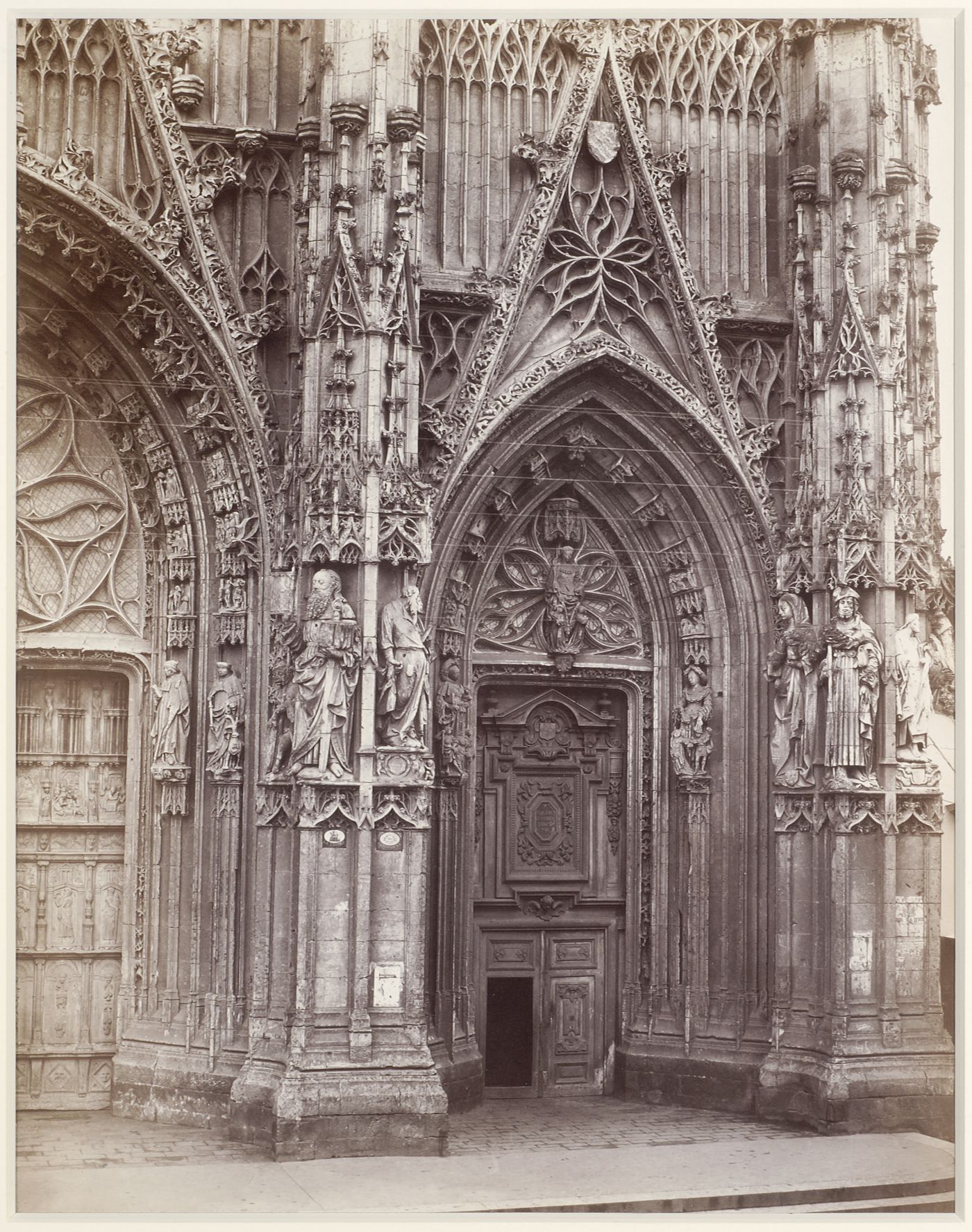 Portal, West Façade, Church of Saint-Vulfran, Abbeville, vor 1859