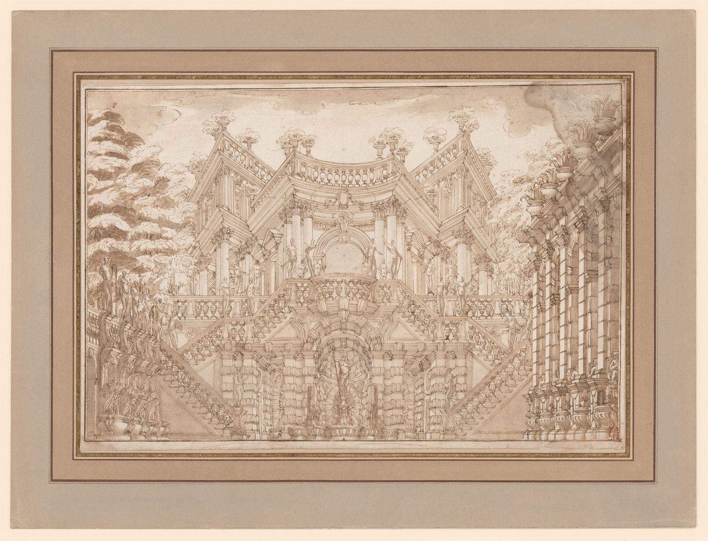 Great ceremonial stairway, perspective