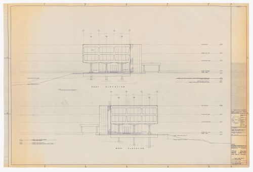 East and west elevations for Bata Limited Office Building, Don Mills, Ontario