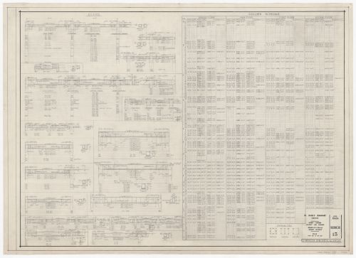 Détails des colonnes et des poutres pour Saint-Basil's Seminary, Toronto, Ontario