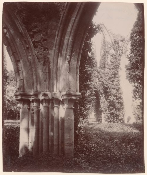 Detail of base of vault, ruined abbey, Dammarie-lès-Lys, France