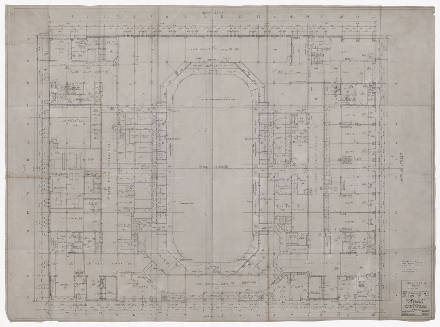 First floor plan for Maple Leaf Gardens, Toronto