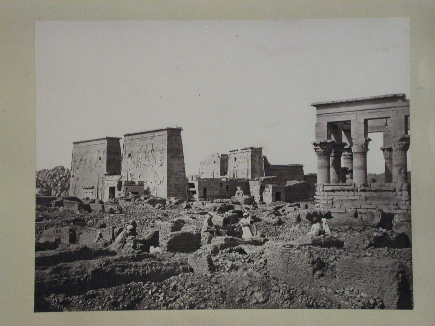 Egypt, Philae. General view of the Propylons from the south.