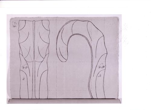 Front and lateral elevations for a decorative detail for the high altar for Notre-Dame de Montréal