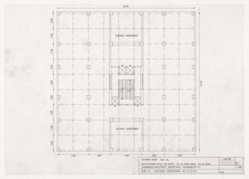 Floor plan for Ceramique Terrein Blocos de habitação e escritórios, Maastrich, the Netherlands