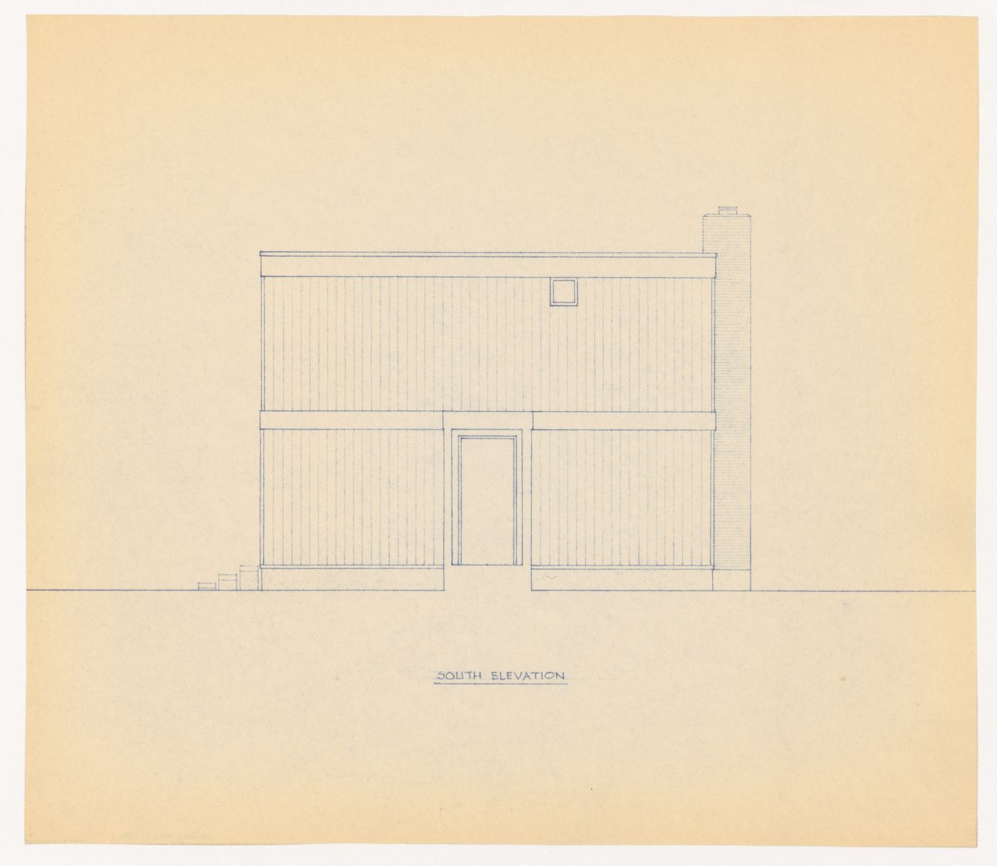 South elevation for Northern New York House
