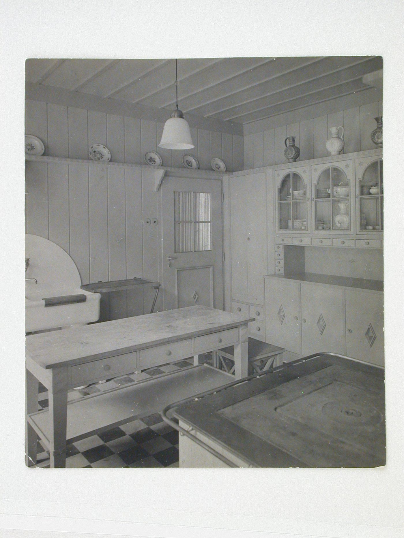 Interior view of the kitchen of Primavesi Country House, Tess Valley, near Winkelsdorf, Czech Republic