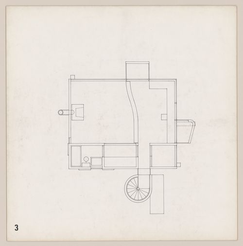 Third floor plan for Bernstein House