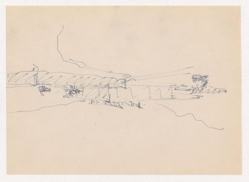 Perspective sketch for the principal elevation for Museum for a Small City