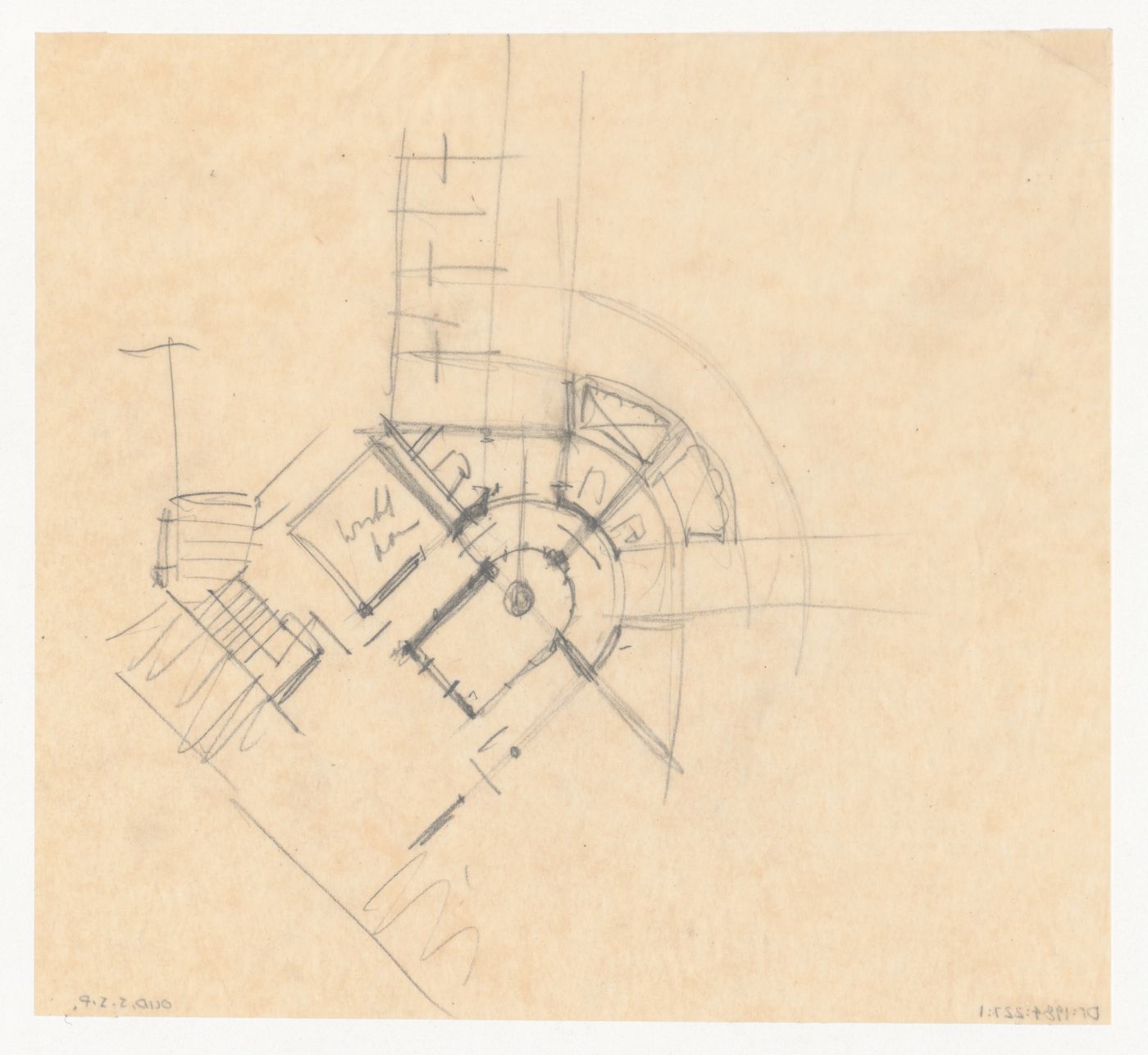 Sketch plan for a city hall for the reconstruction of the Hofplein (city centre), Rotterdam, Netherlands