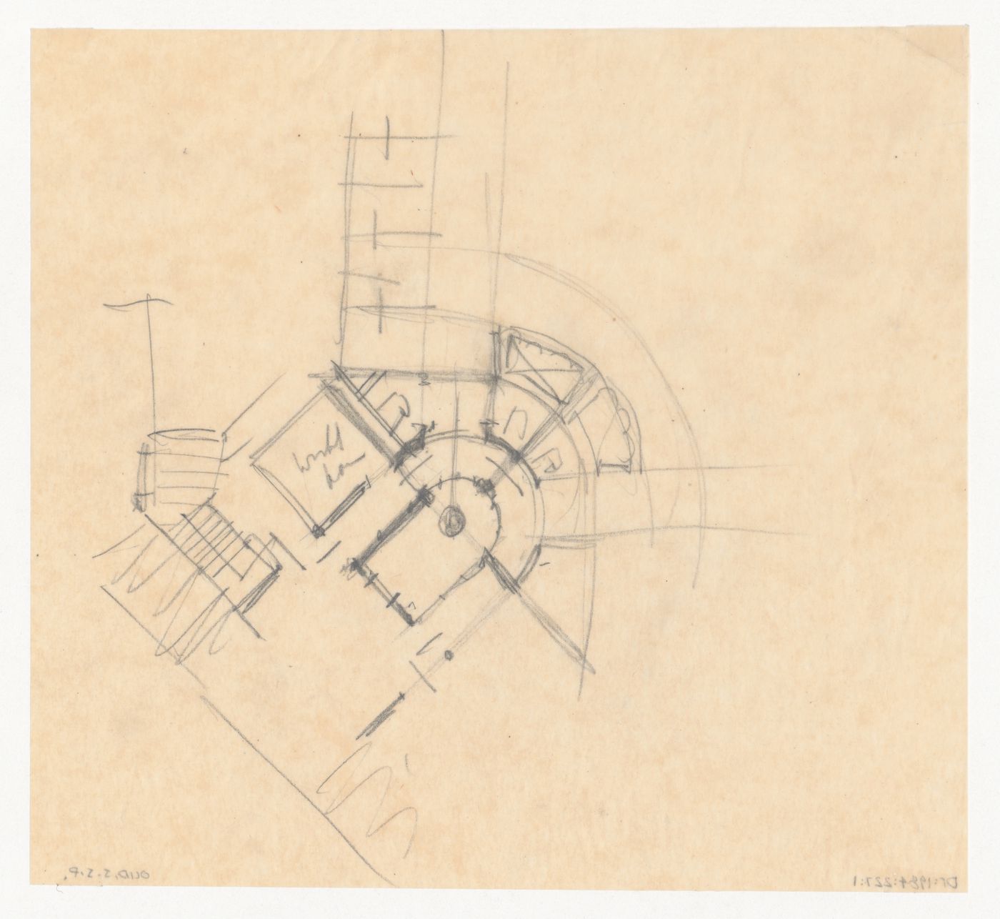 Sketch plan for a city hall for the reconstruction of the Hofplein (city centre), Rotterdam, Netherlands