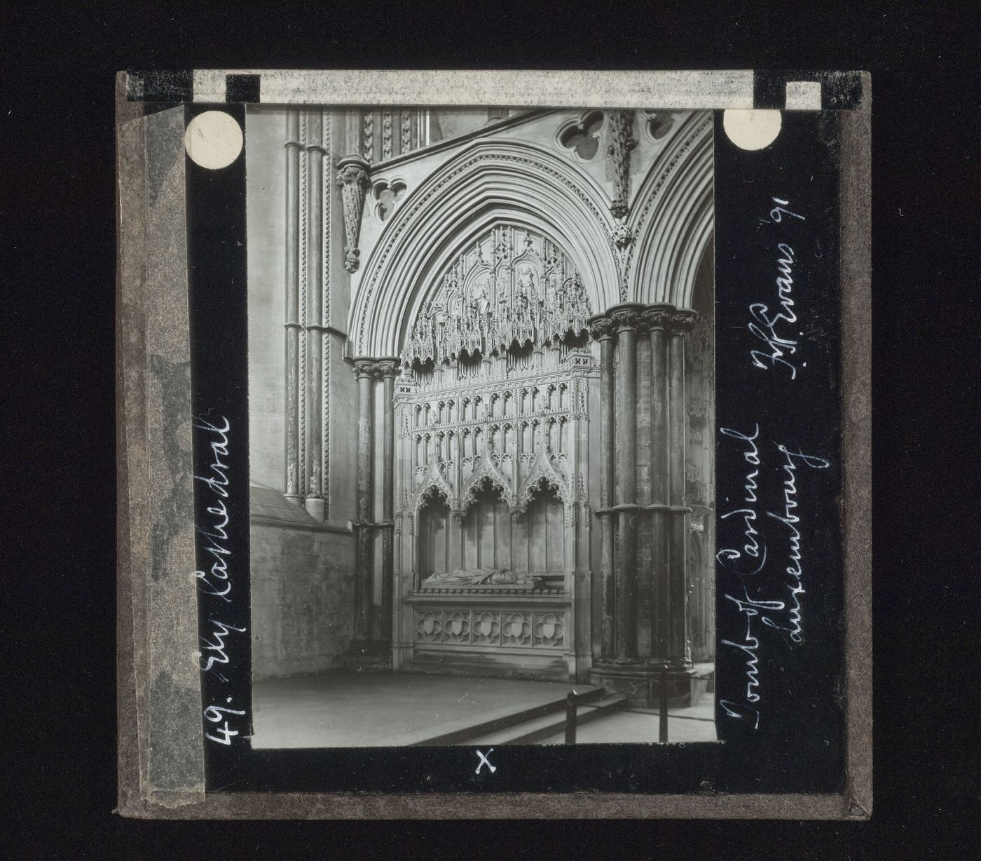 View of tomb of Cardinal Luxembourg in Ely Cathedral, Ely, Cambridgeshire, England