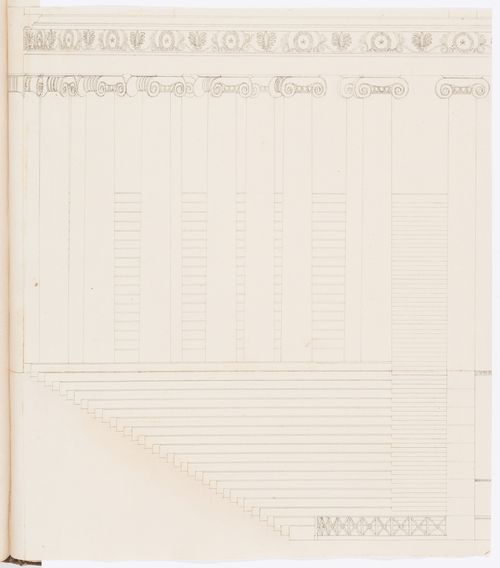 1800 Grand Prix Competition: Partial interior elevation for the theatre for an École nationale des beaux-arts