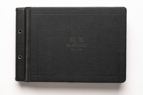 Album of exterior views of buildings, interior views of electrical systems, and one photograph of a model compiled by the B. B. Electric Co. Ltd., Montréal, Outremont, Lachine, Saint-Laurent and Westmount, Québec