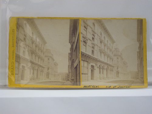 Stereographic view of rue Saint-Laurent, Montréal, Québec, Canada