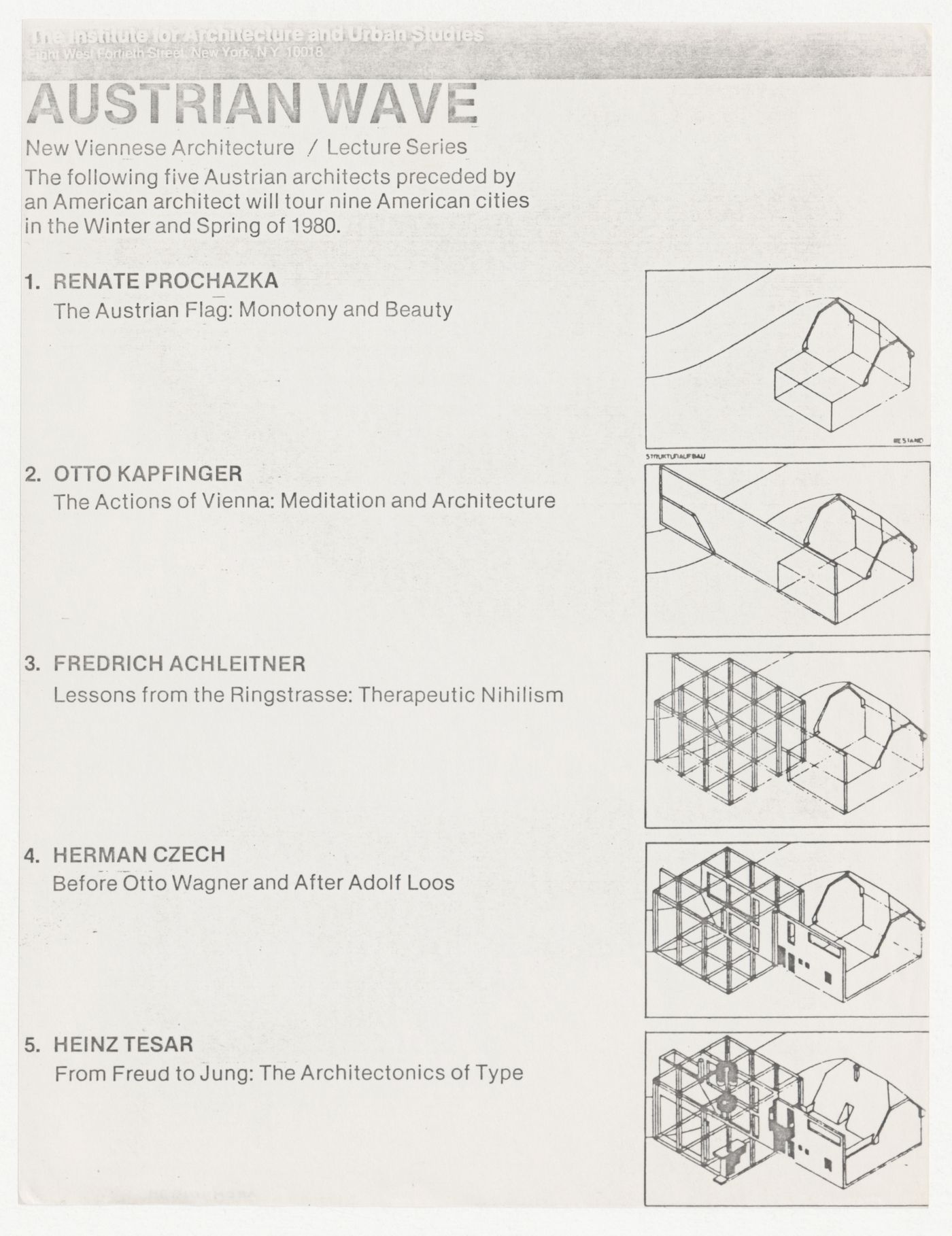 Flyer for Austrian Wave lecture series