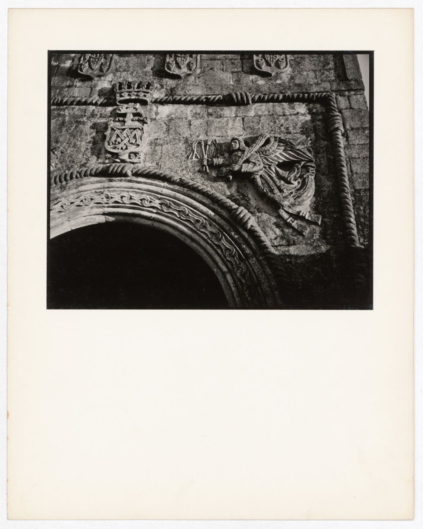 Close-up view of a sculptural detail, Convento de Huejotzingo, Huejotzingo, Mexico