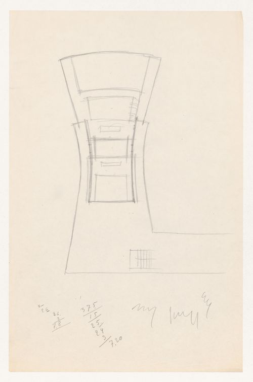 Sketch plan for an auditorium for Illinois Institute of Technology