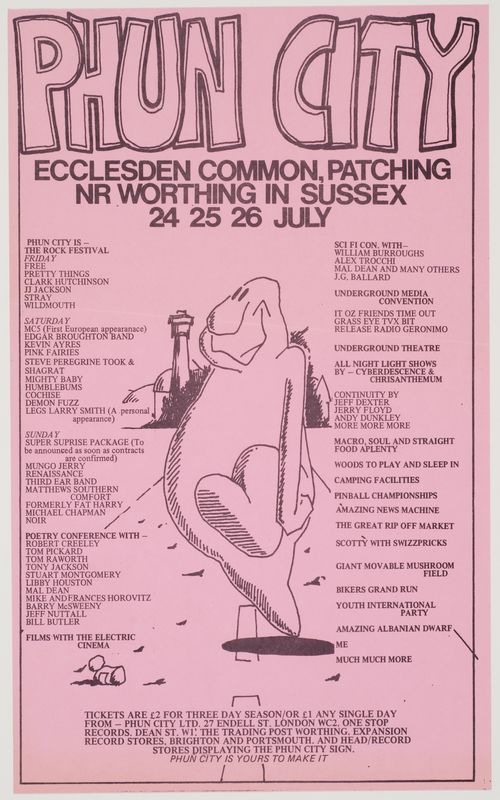 Poster for Phun City, Ecclesden Common, Sussex, England
