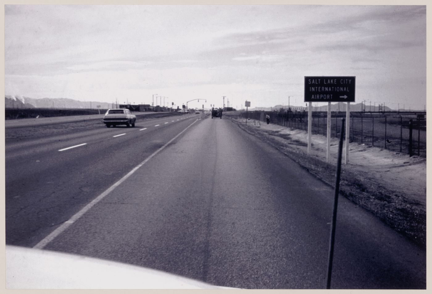 Photograph showing road near Salt Lake City International Airport for the Red Line project