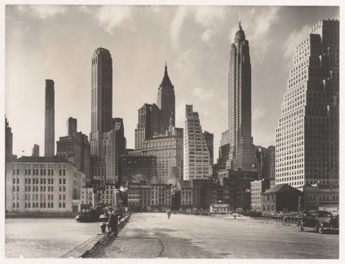 Manhattan from Bill Leavitt's Slip. South Street and Jones Lane