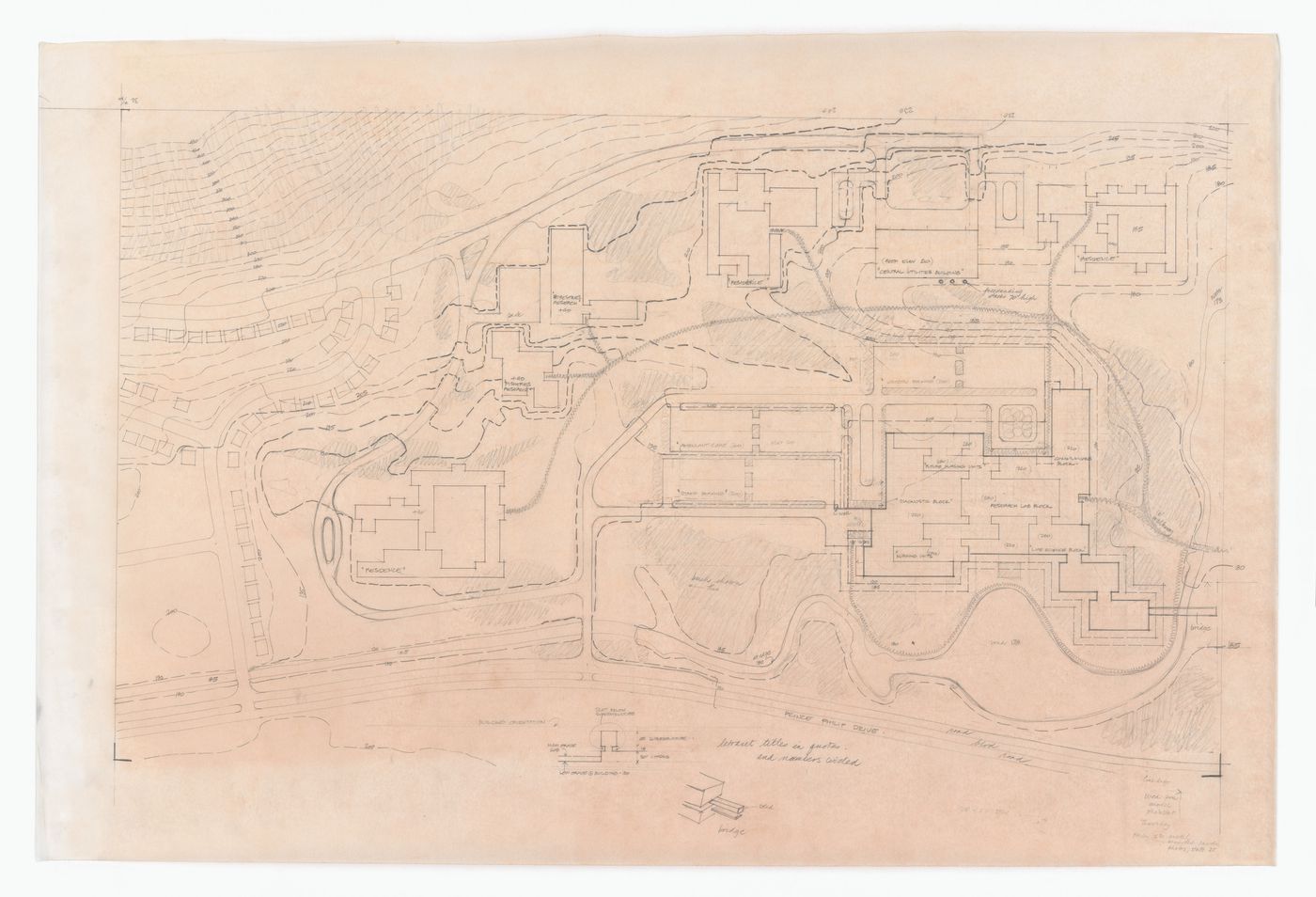 Site plan for Memorial University of Newfoundland, Health Sciences Complex, St. Johns, Newfoundland